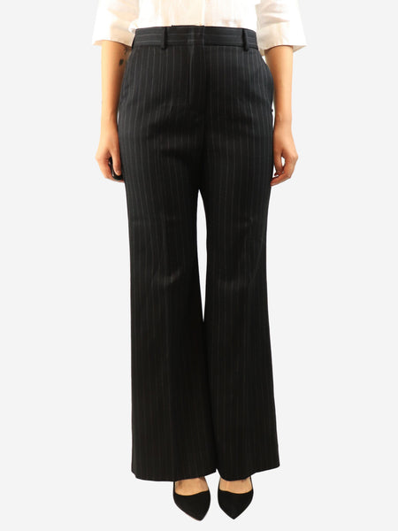 Black striped wide-leg trousers - size UK 10 product image