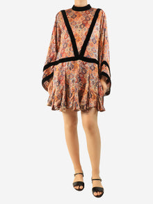Orange floral mini dress - size S Dresses Rhode 