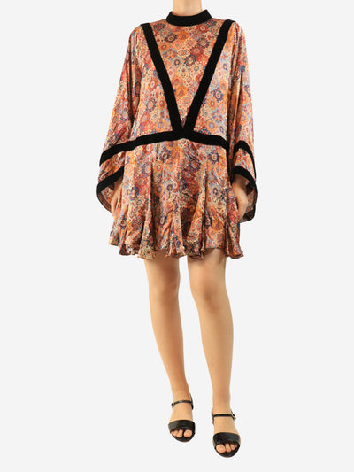 Orange floral mini dress - size S Dresses Rhode 