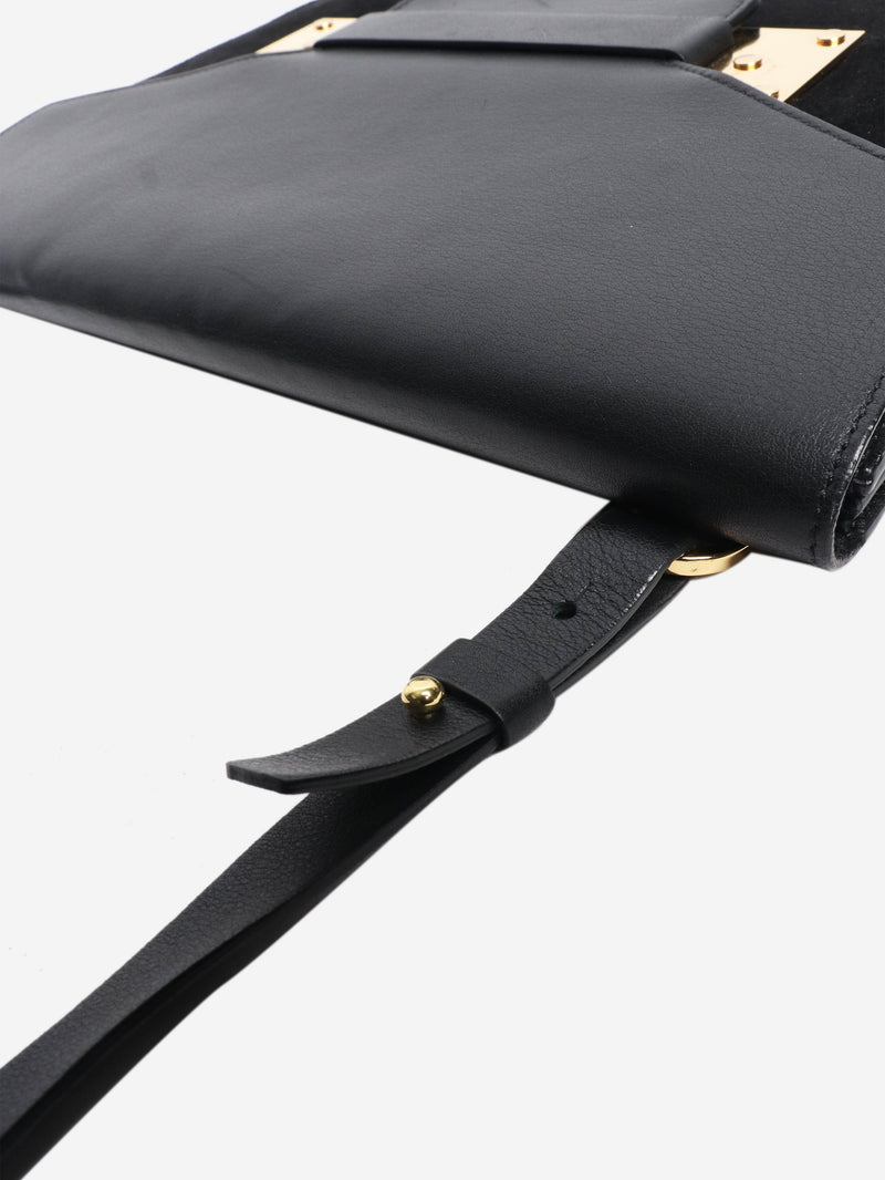 Black leather and suede bag Shoulder bags Sophie Hulme 