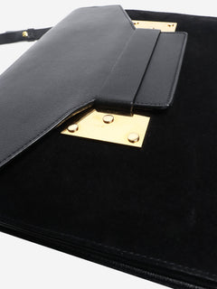 Black leather and suede bag Shoulder bags Sophie Hulme 