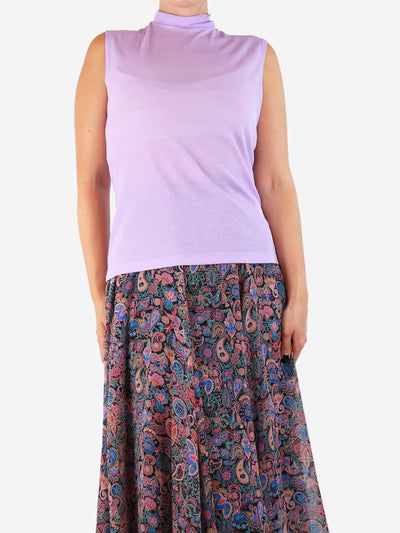 Lilac Rebecca mock neck top - size S Tops Rejina Pyo 