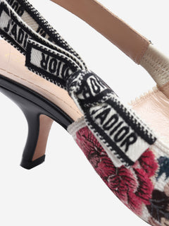 Multicolour J'Adior floral embroidered slingbacks - size EU 40 Heels Dior 