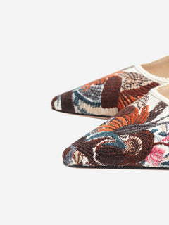 Multicolour J'Adior floral embroidered slingbacks - size EU 40 Heels Dior 