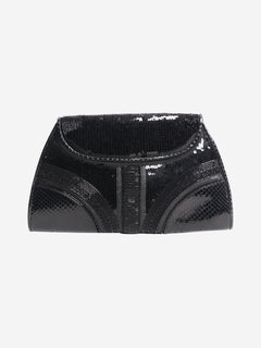 Black sequin embellished Leoni clutch Clutch bags Bvlgari 