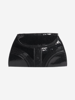 Black sequin embellished Leoni clutch Clutch bags Bvlgari 