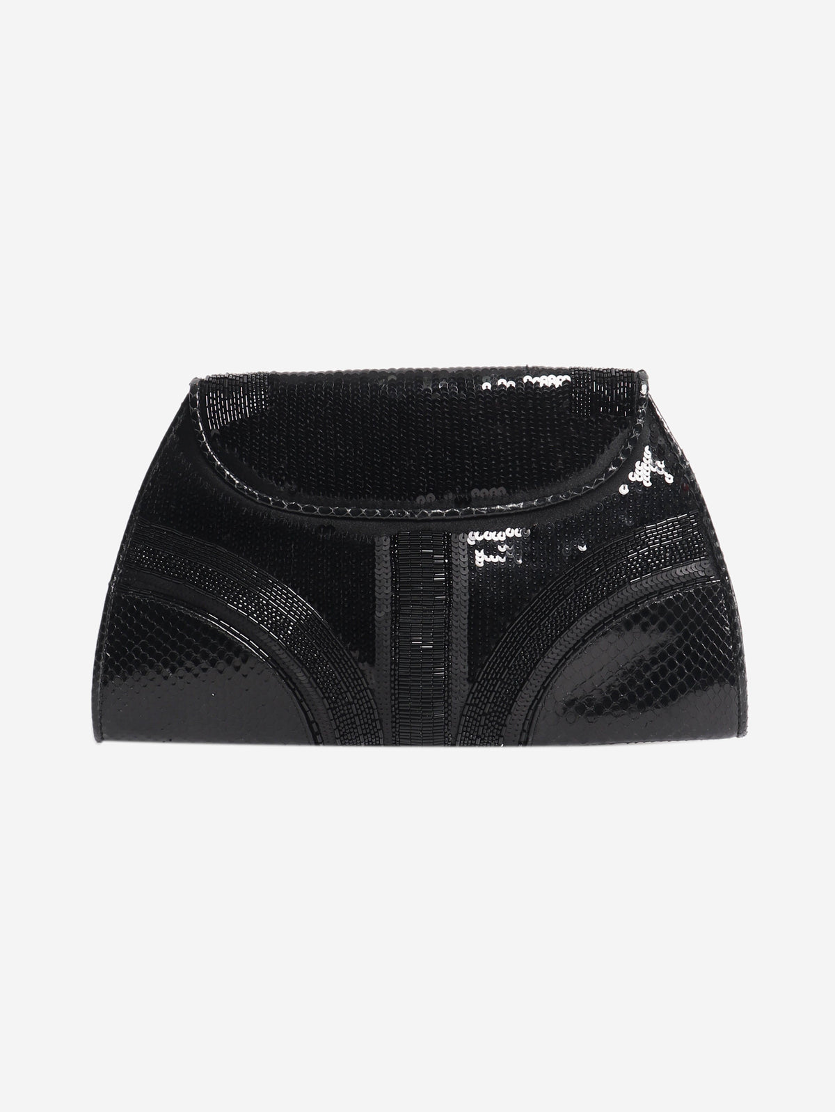 Black sequin embellished Leoni clutch Clutch bags Bvlgari 