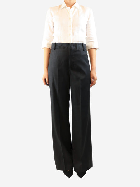 Grey Prince of Wales check trousers - size UK 14 alternate image