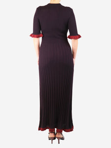 Maria De La Orden Plum Magda knit long dress - size L