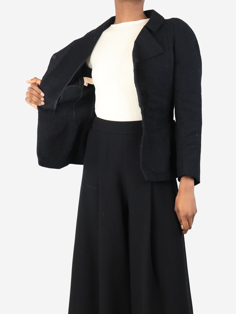 Black alpaca jacket - size UK 6 Coats & Jackets Marni 