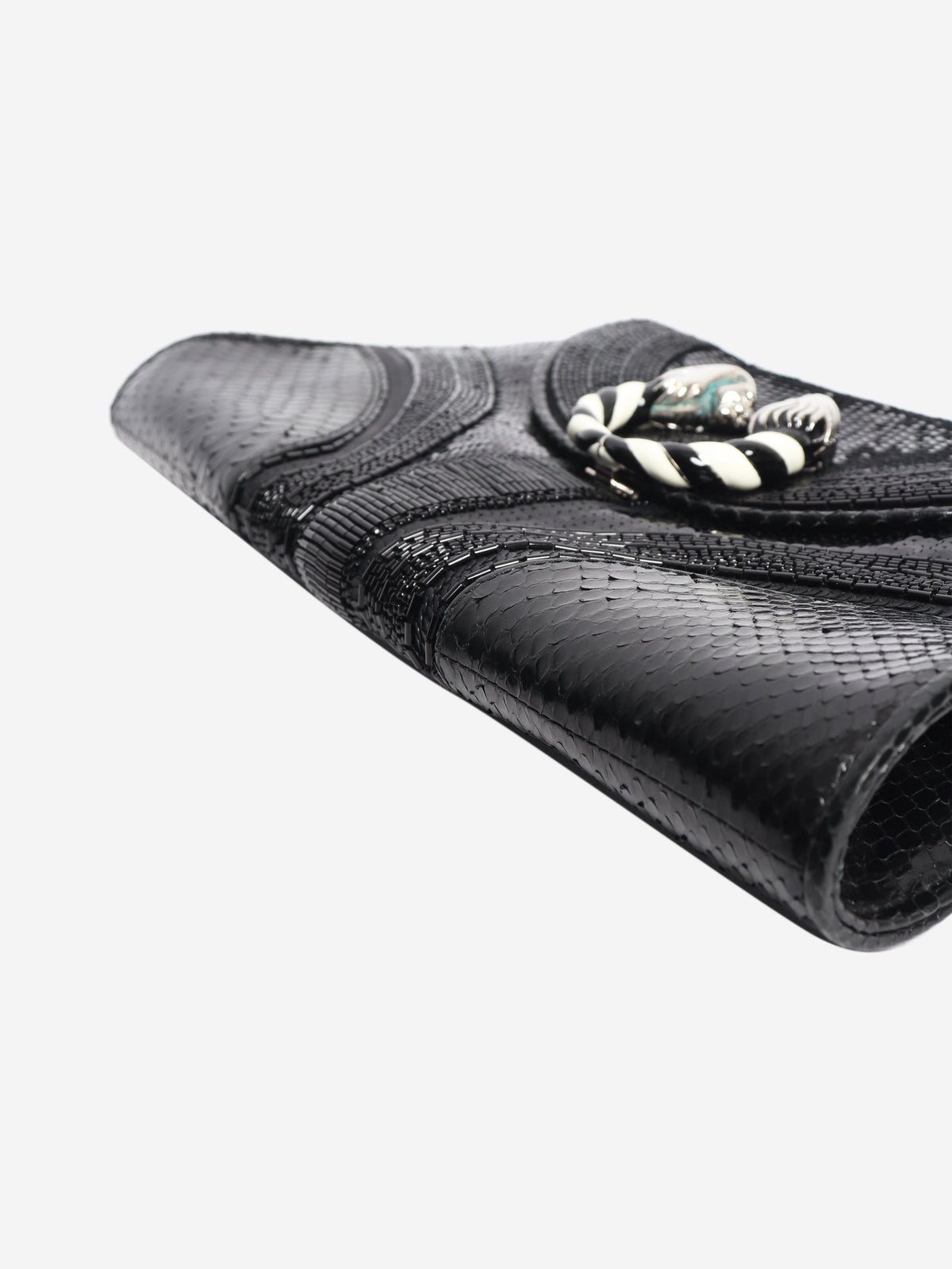Black sequin embellished Leoni clutch Clutch bags Bvlgari 