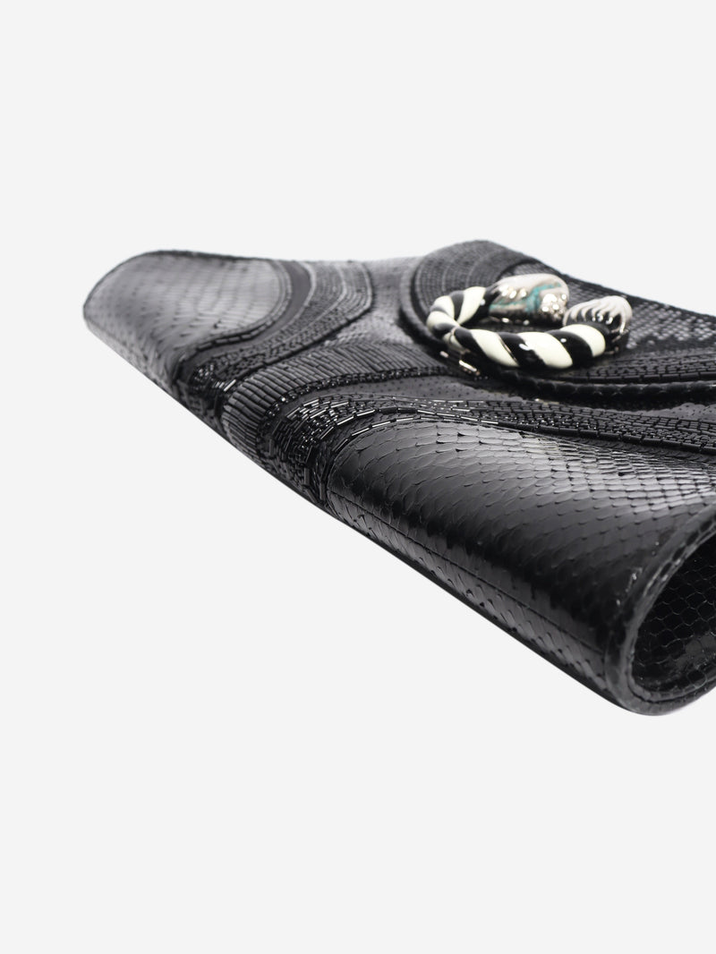 Black sequin embellished Leoni clutch Clutch bags Bvlgari 