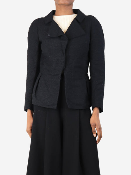 Black alpaca jacket - size UK 6 product image