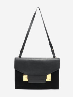 Black leather and suede bag Shoulder bags Sophie Hulme 