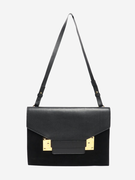 Black leather and suede bag alternate image