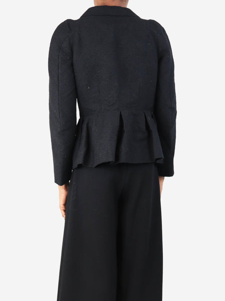 Black alpaca jacket - size UK 6 alternate image