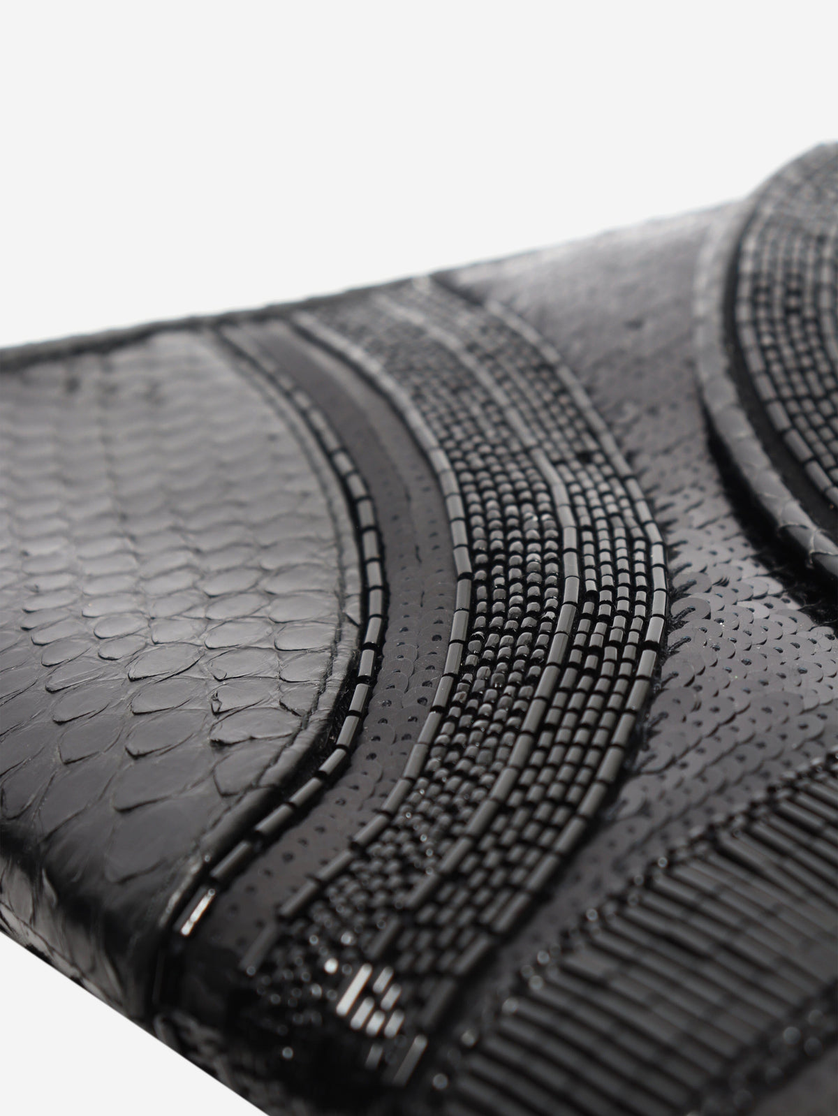 Black sequin embellished Leoni clutch Clutch bags Bvlgari 