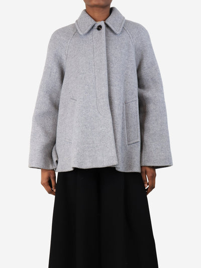Cosy grey short cape coat - size UK 6 Coats & Jackets Chloe 