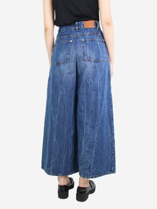 Chanel Blue high-waisted denim culottes - size UK 10
