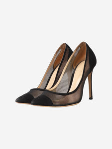 Gianvito Rossi Black suede mesh pumps - size EU 36 (UK 3)