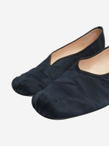 The Row Navy satin ballet flats - size EU 40