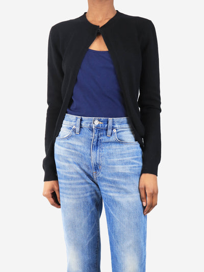 Black cashmere fine knit cardigan - size UK 6 Knitwear Bottega Veneta 