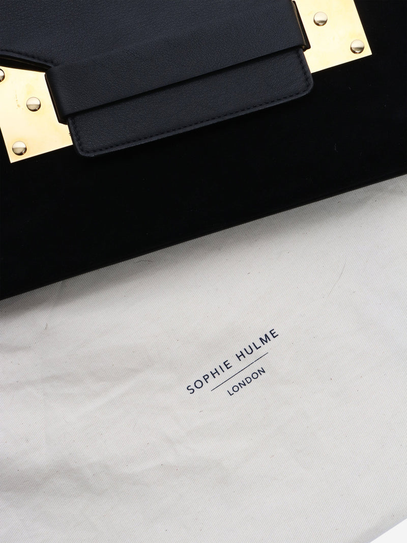 Black leather and suede bag Shoulder bags Sophie Hulme 