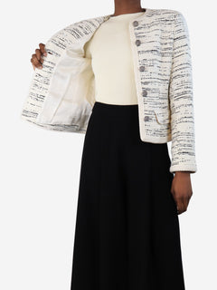 Ecru Roza tweed jacket - size UK 6 Coats & Jackets Ba&sh 
