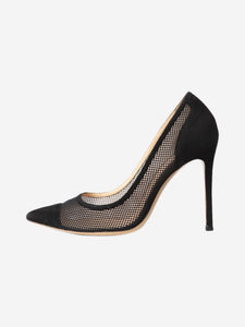 Gianvito Rossi Black suede mesh pumps - size EU 36 (UK 3)