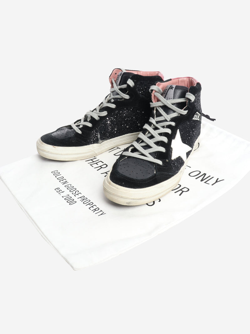 Black Mid Star trainers - size EU 38 Trainers Golden Goose 