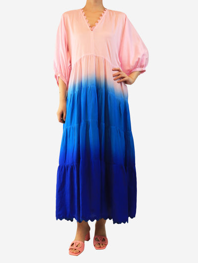 Pink ombre tired silk dress - size M Dresses Juliet Dunn 