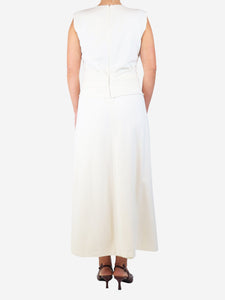 Toteme Cream wool crepe band dress - size UK 10