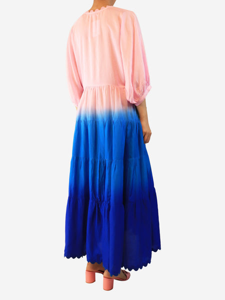 Pink ombre tired silk dress - size M alternate image