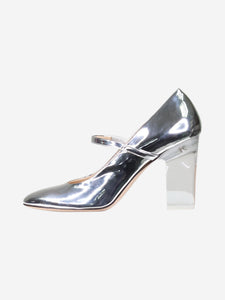 Emilia Wickstead Silver metallic heels - size EU 40