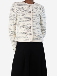 Ba&sh Ecru Roza tweed jacket - size UK 6