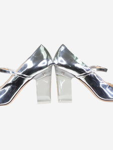 Emilia Wickstead Silver metallic heels - size EU 40