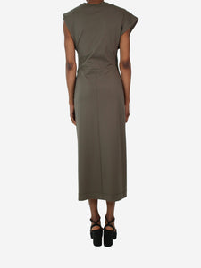 JW Anderson Khaki sleeveless asymmetric dress - size UK 6