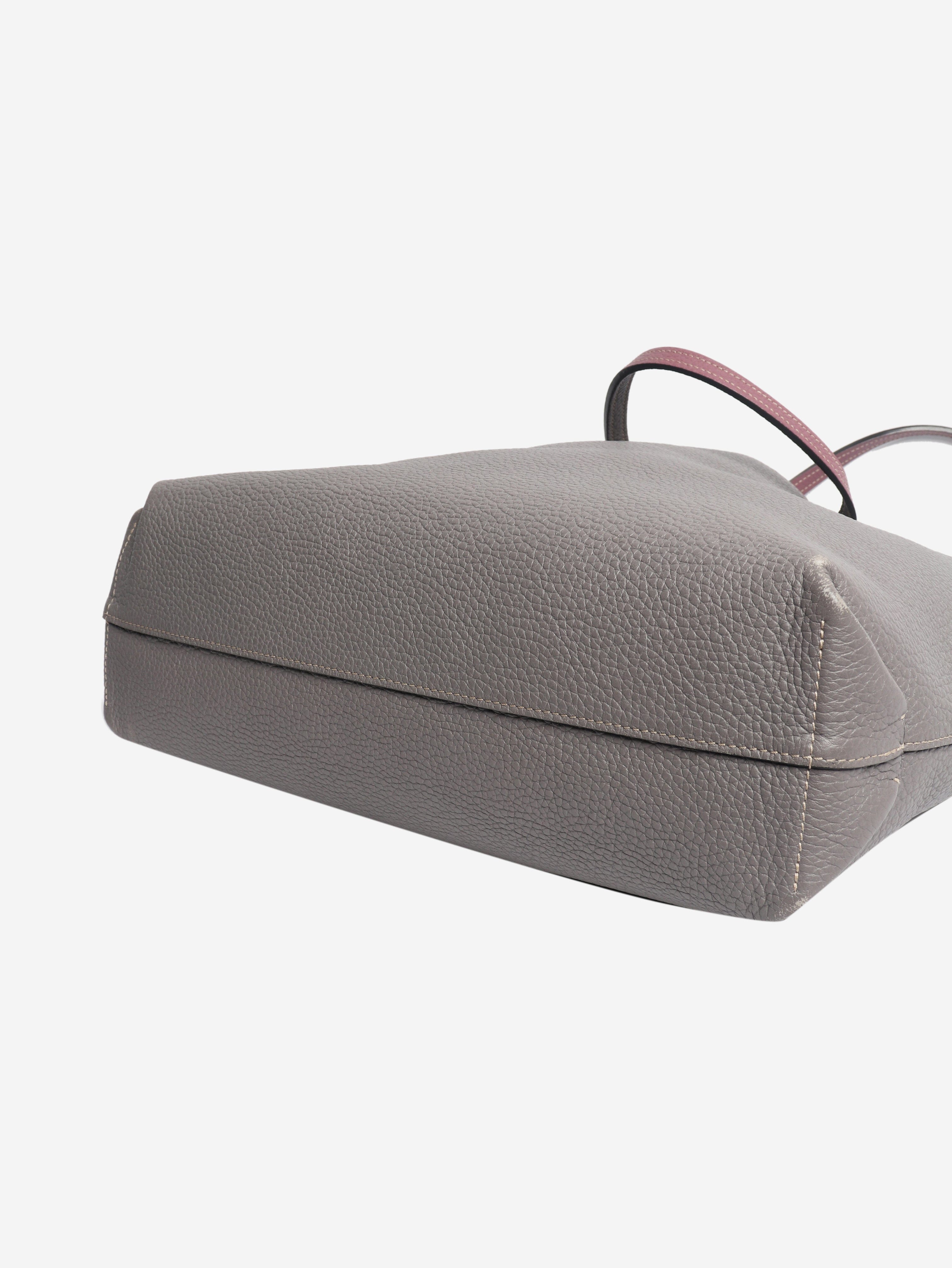 Grey leather tote bag Tote Bags Moynat 