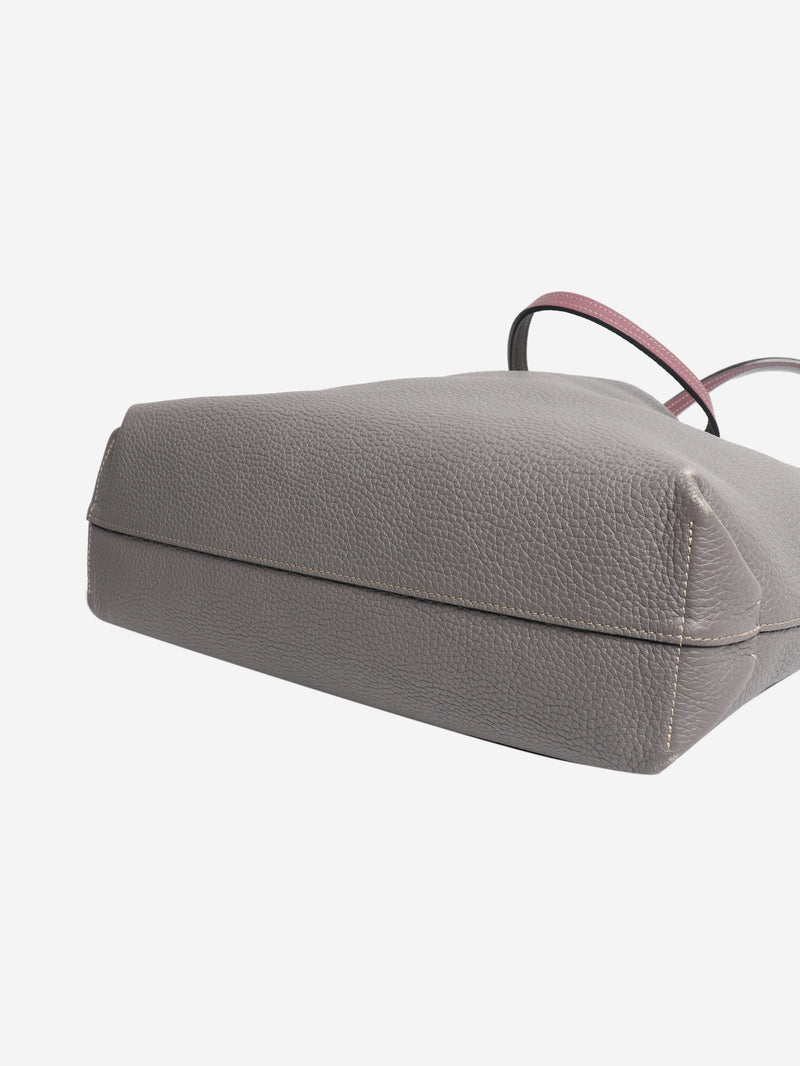Grey leather tote bag Tote Bags Moynat 