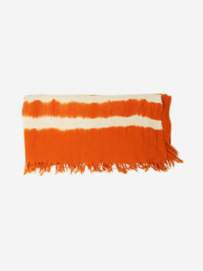 Issey Miyake Orange tie-dye scarf