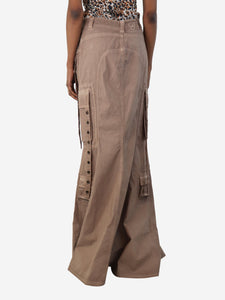 Blumarine Brown cargo skirt - size UK 8