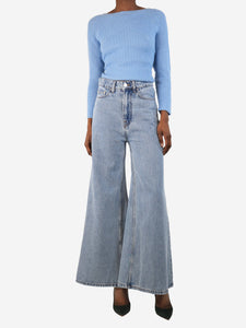 Izakova Lightwash denim wide leg jeans - size S