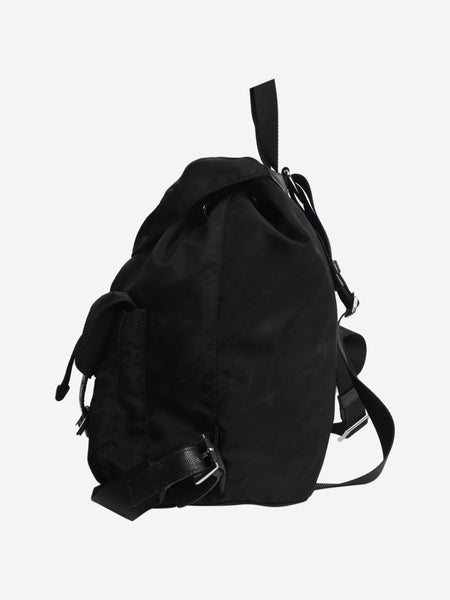 Black nylon backpack alternate image