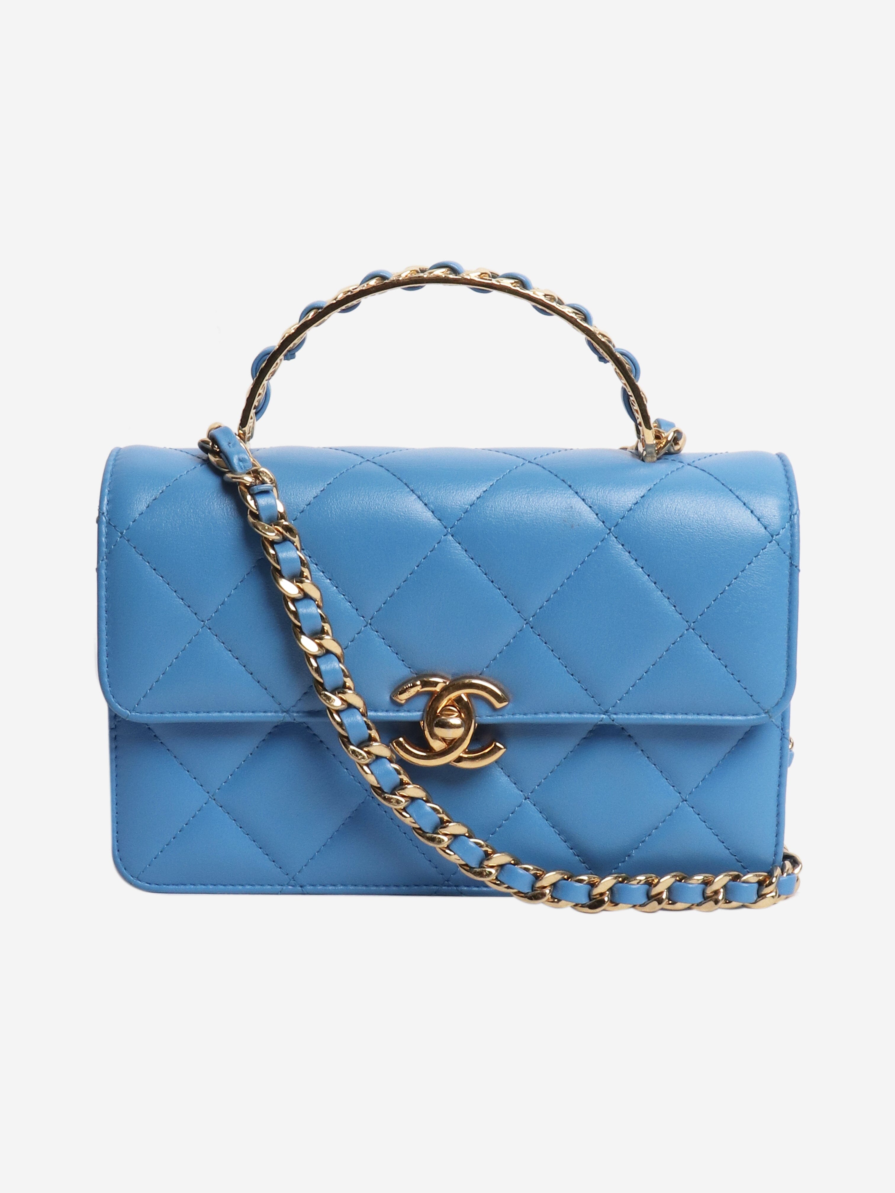 Blue small lambskin quilted crossbody bag Cross-body bags Chanel 