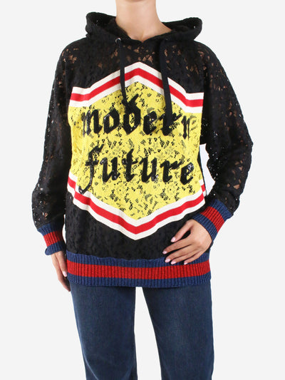 Black Modern Future lace hoodie - size M Tops Gucci