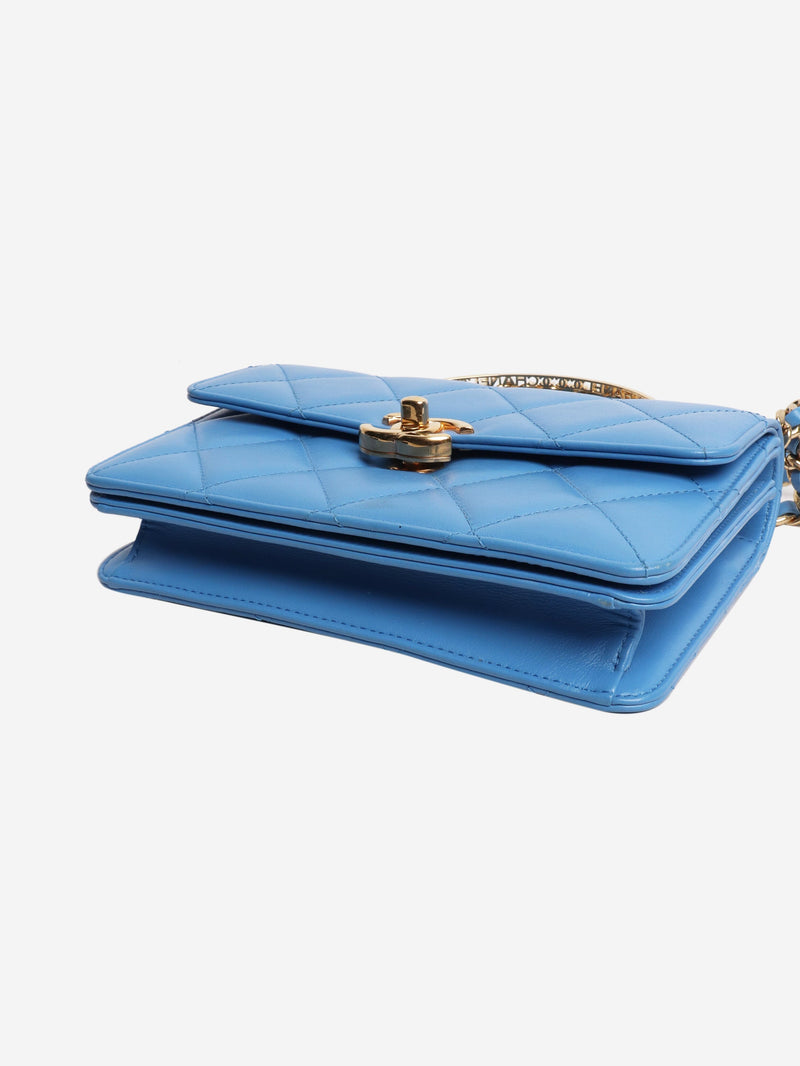 Blue small lambskin quilted crossbody bag Cross-body bags Chanel 