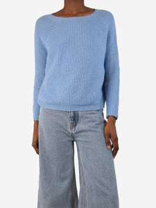 Weekend Max Mara Light blue ribbed sweater - size XS