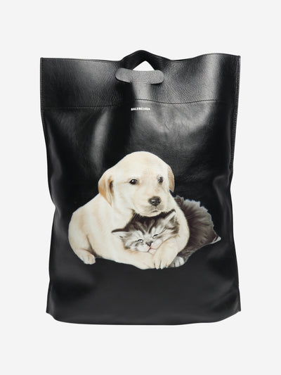 Black puppy and kitten tote bag Tote Bags Balenciaga 