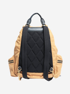 Burberry Beige nylon and leather backpack