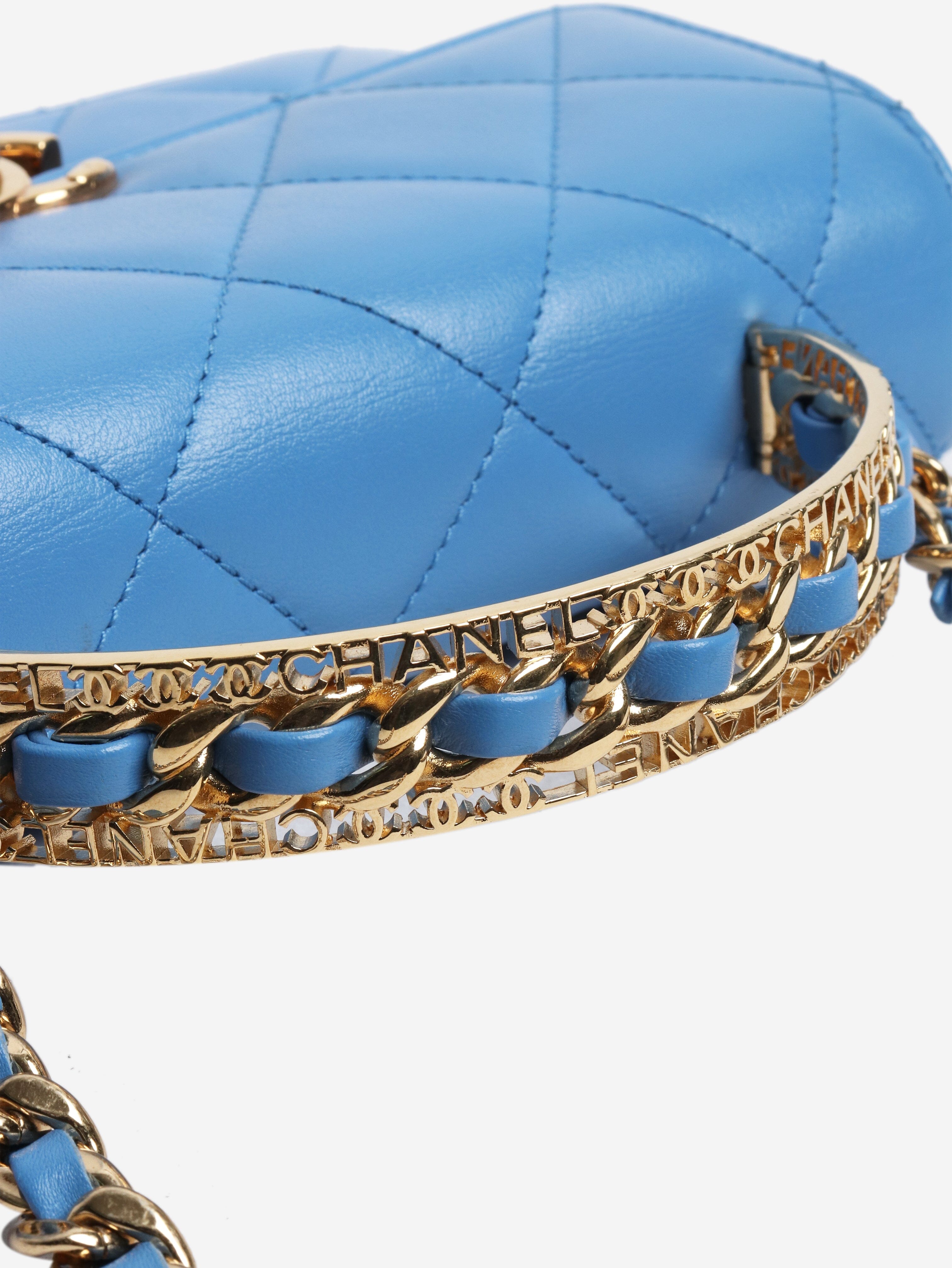 Blue small lambskin quilted crossbody bag Cross-body bags Chanel 